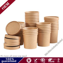 Soup Cup Ice Cream Tubes Take Away Salad Paper Bowl with Cover